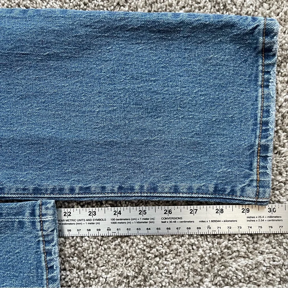 Levi's 501 Original Straight Leg Button Fly Stretch Jeans Medium Wash 32x30